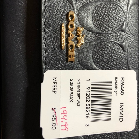 LAST ONE! NWT Black Coach Wallet AUTHENTIC - Picture 8 of 8